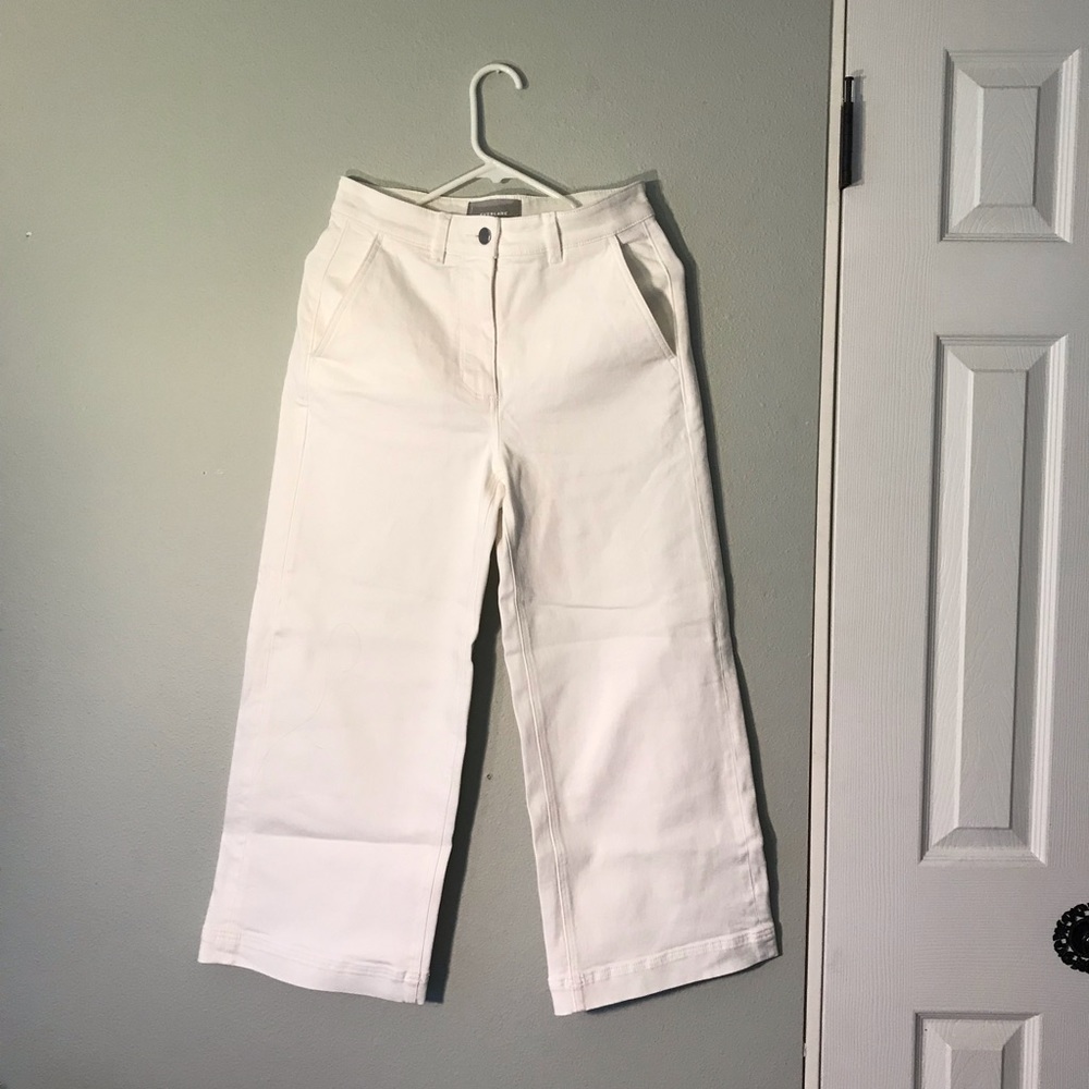 Everlane The Wide Leg Crop Pant Bone 4 Short